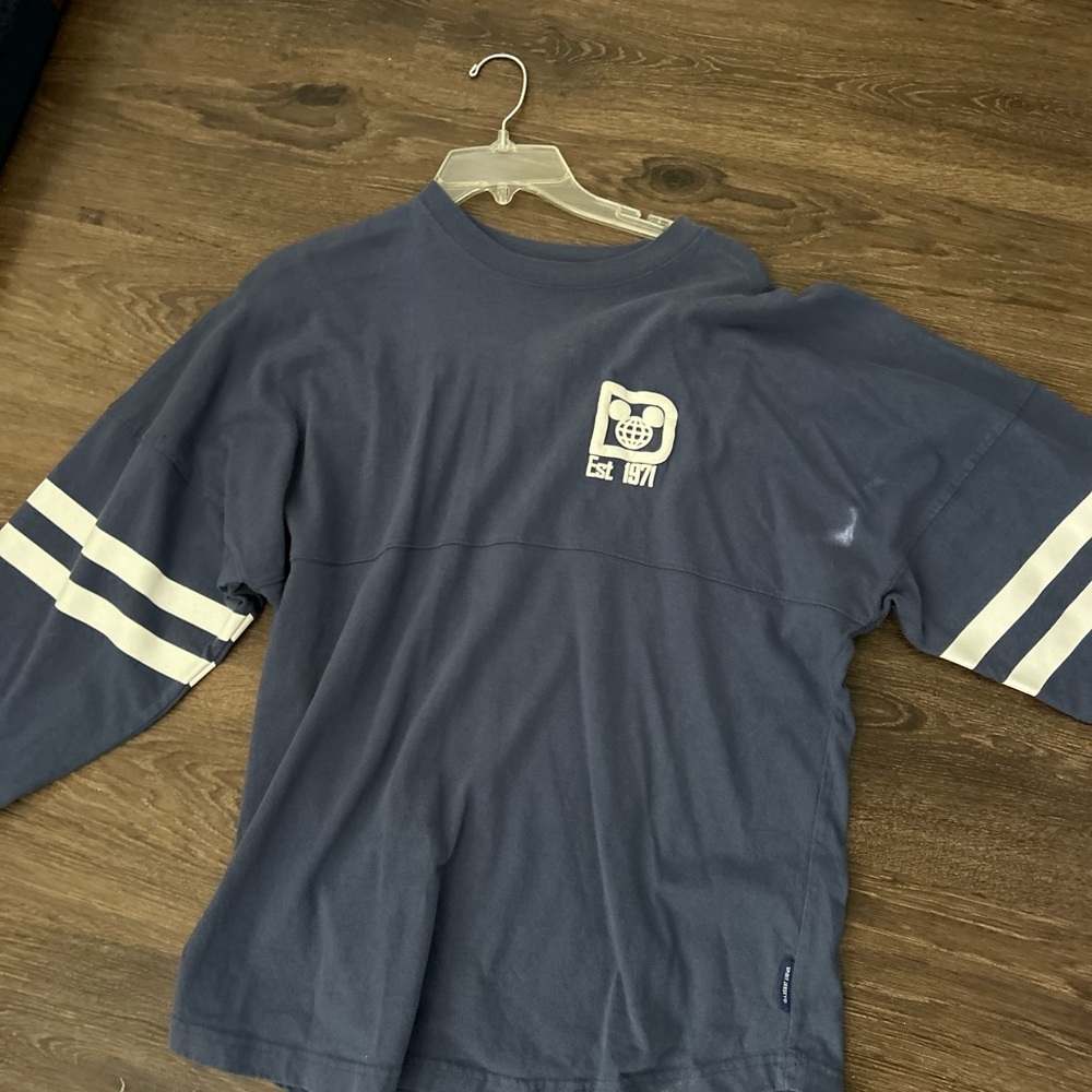 Blue Shirt with White Stripes